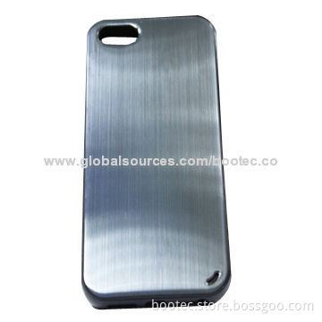 TPU Protective Case for iPhone 5S, Metal Pattern, Fashionable and Elegant